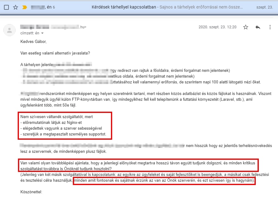 A jó tárhely szolgáltató ismérvei. Szerintem (1)
